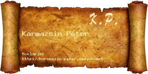 Karmazsin Péter névjegykártya
